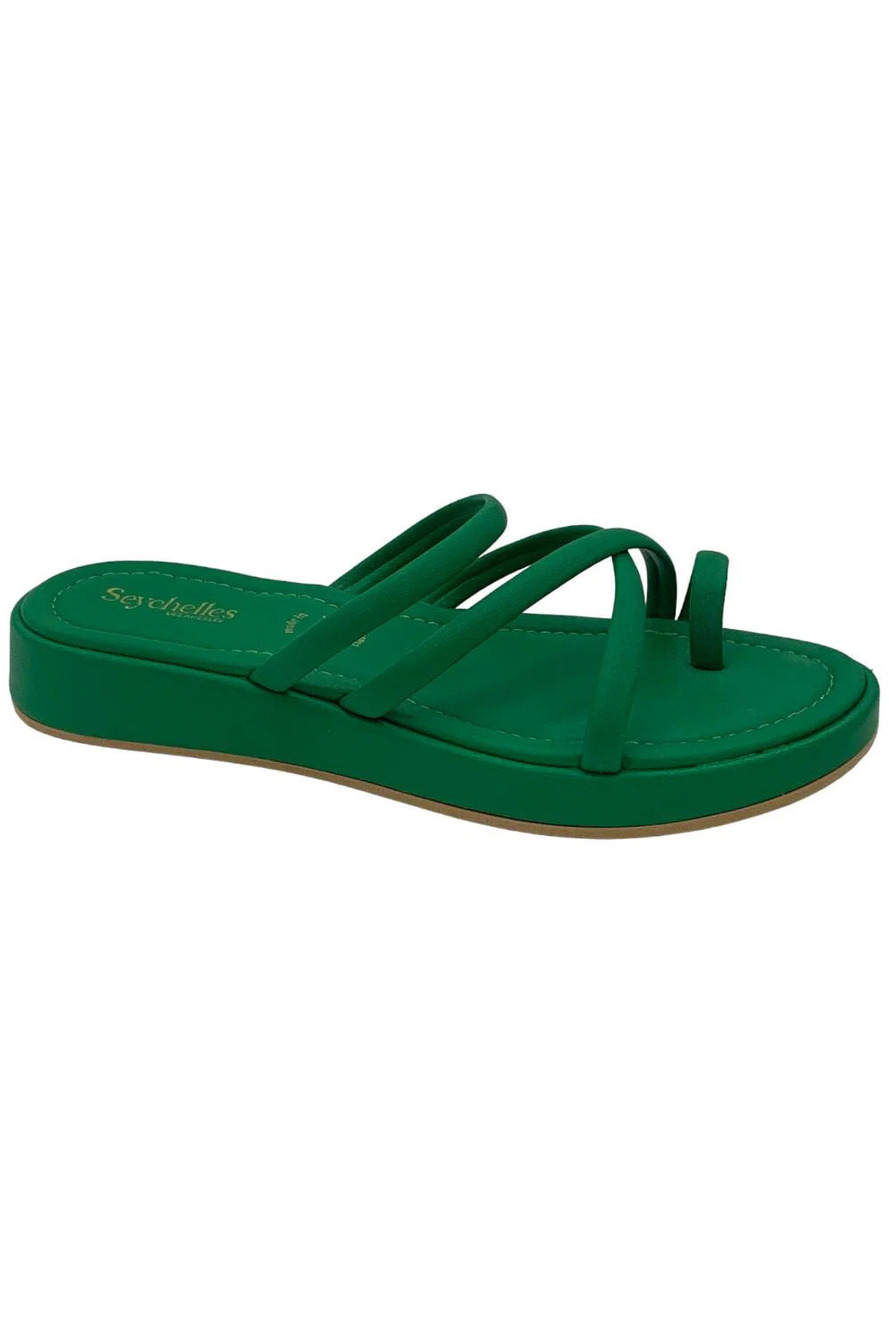 Seychelles Flat Sandals Rule The World Green - Medium